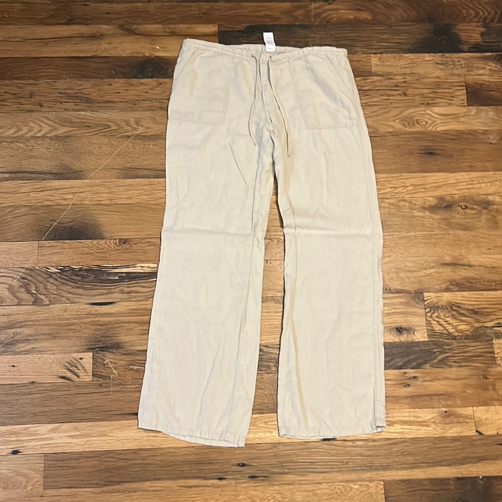 linen, size small, hippie pants, summer pants, boho beach, London Jean